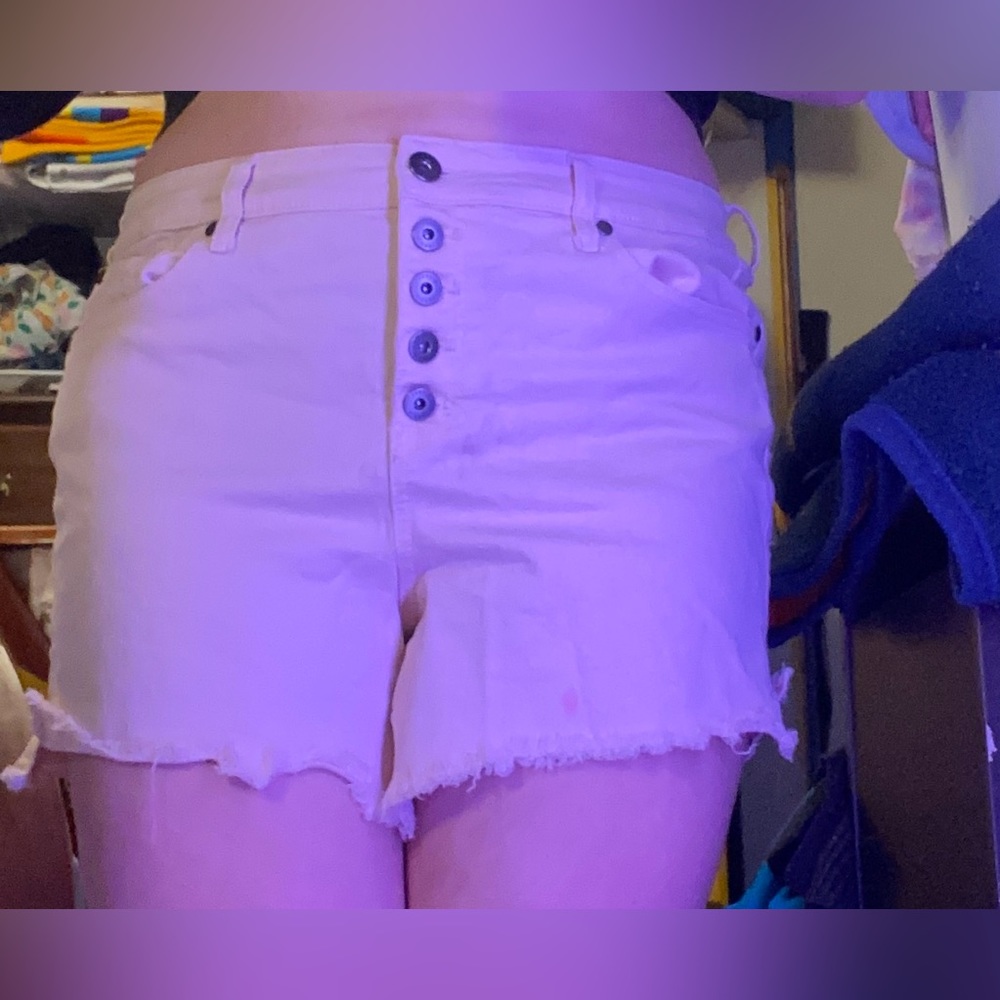 Torrid pink jean shorts